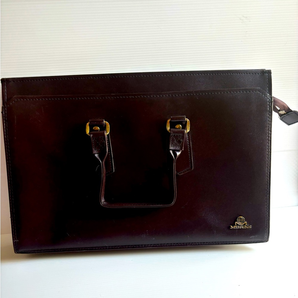 Vintage Brown McBrine Leather Briefcase